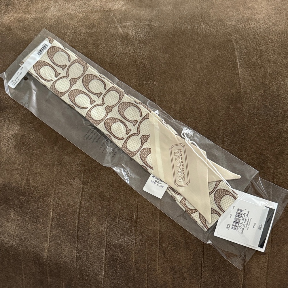 Coach Vintage Signature Print Skinny Scarf